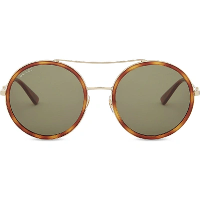 Gucci Gg0061s Round-frame Sunglasses In Nero