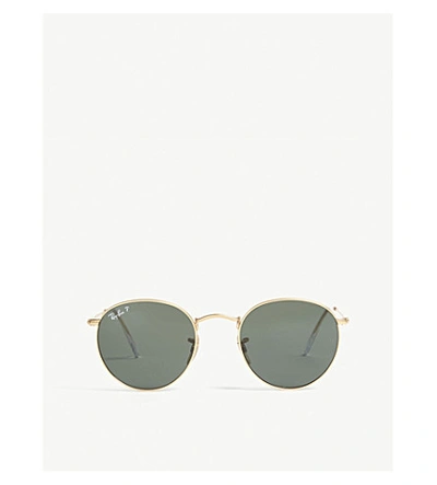 Ray Ban Rb3447 Phantos-frame Sunglasses In Gold