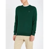Polo Ralph Lauren Logo-embroidered Wool Jumper In College Green