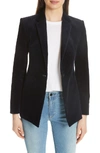 Theory Power One-button Modern Corduroy Jacket In Deep Navy
