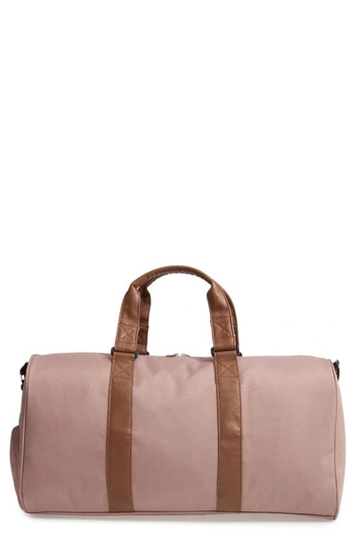 Herschel Supply Co Canvas Duffle Bag In Ash Rose/tan