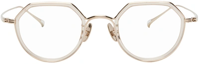 Yuichi Toyama Gold Ludwig Glasses In White Gold / Clear B