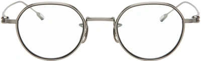 Yuichi Toyama Gunmetal 'the Angel' Glasses In Gray/matt Black