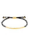 Gorjana Power Gemstone Self-wisdom Bracelet In Obsidian/ Gold