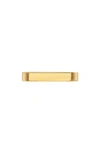 Monica Vinader Signature Flat Top Ring In Gold