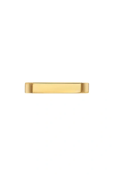 Monica Vinader Signature Flat Top Ring In Gold