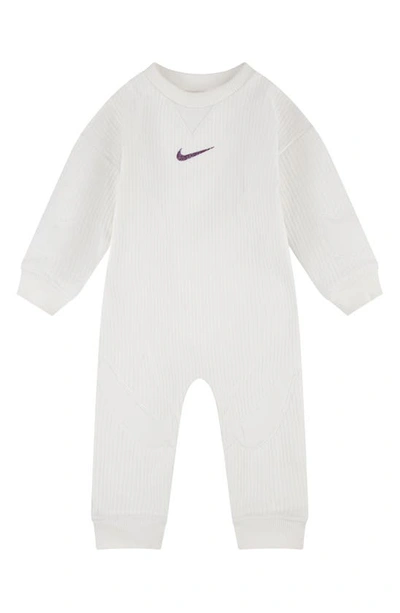 Nike Babies' Nearly Walkers Organic Cotton Rib Romper In Sail