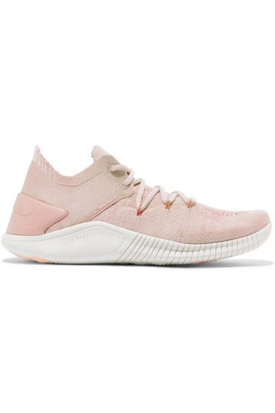 Nike Women's Free Tr 3 Flyknit Low-top Sneakers In Pink