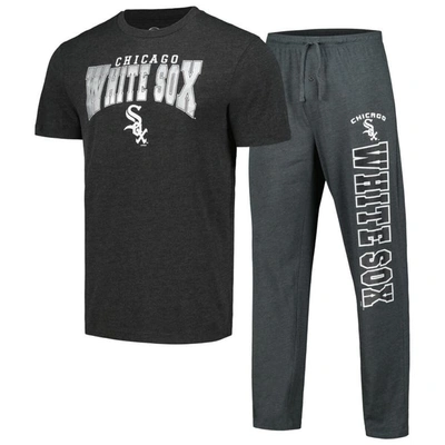 Concepts Sport Charcoal/black Chicago White Sox Meter T-shirt & Pants Sleep Set