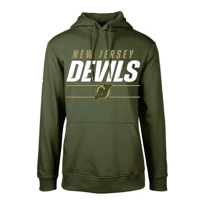 Levelwear Kids' Youth  Olive New Jersey Devils Podium Fleece Pullover Hoodie