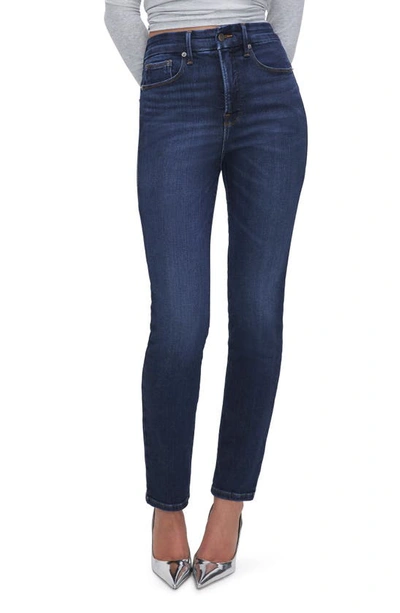 Good American Good Classic Split Back Pocket Straight Leg Jeans In Indigo572