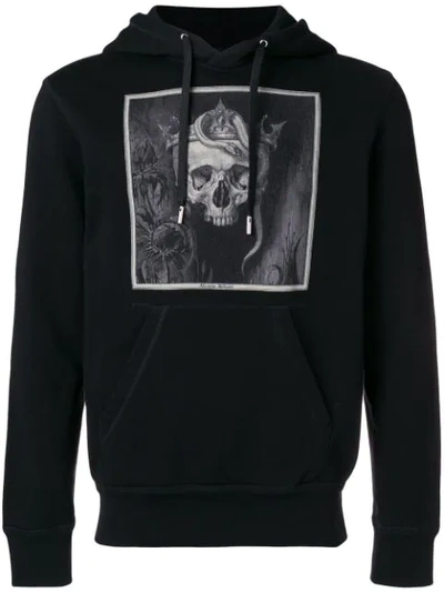 Alexander Mcqueen Skull-print Hooded Sweatshirt In Black