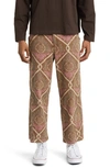 Honor The Gift Straight Crop Leg Pants In Brown