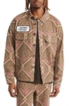 Honor The Gift Logo Patch Cotton Button-up Shirt In Brown