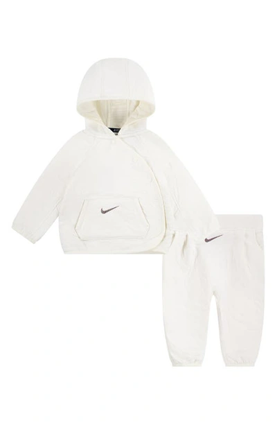 Nike Babies' Ready Set Fleece Hoodie & Leggings Set In Sail
