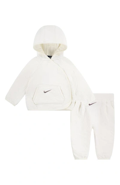 Nike Babies'  Ready Set Fleece Hoodie & Leggings Set In Sail