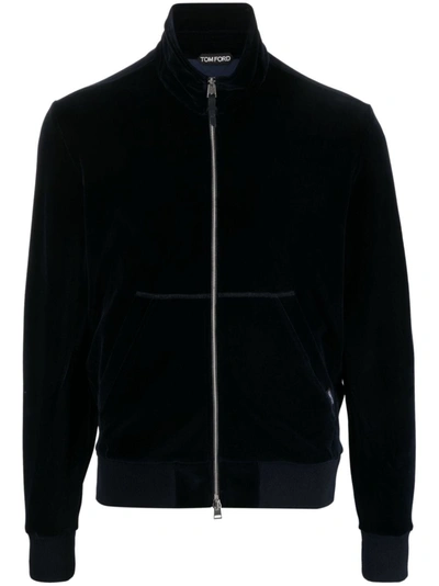 Tom Ford Velour Jacket In Black