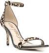 Sam Edelman Women's Patti Open Toe Leopard-print Calf Hair High-heel Sandals In Sand Fabric