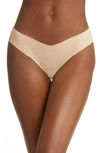 Commando Party Starter Crystal Thong In Fashion Icon Beige
