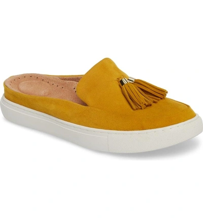 Gentle Souls By Kenneth Cole Rory Loafer Mule Sneaker In Marigold Suede