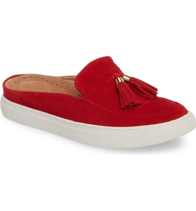 Gentle Souls By Kenneth Cole Rory Loafer Mule Sneaker In Red Suede