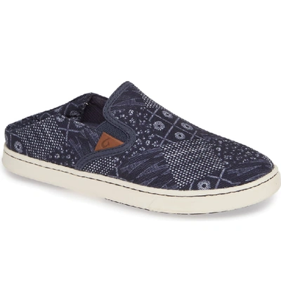 Olukai Pehuea Pa'i Convertible Sneaker In Trench Blue/ Patch Fabric