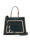 Fendi Runaway Leather Bag In Green Multi