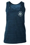 New Era Mlb Racerback Triblend Tank In Navy Mariner