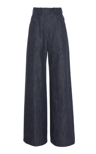 Martin Grant Wide Leg Jean Trouser In Navy