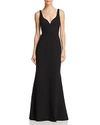 Aqua Scuba Crepe Gown - 100% Exclusive In Black