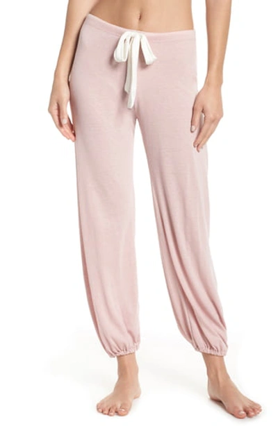 Eberjey Crop Knit Lounge Pants In Cashmere Rose