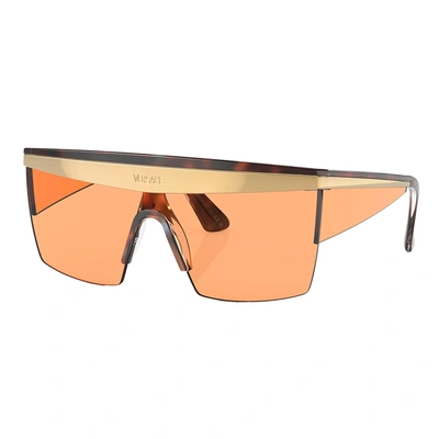 Versace Ve 2254 100274 Unisex Shield Sunglasses In Gold