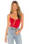 H:ours Mari Bodysuit In Red Lust