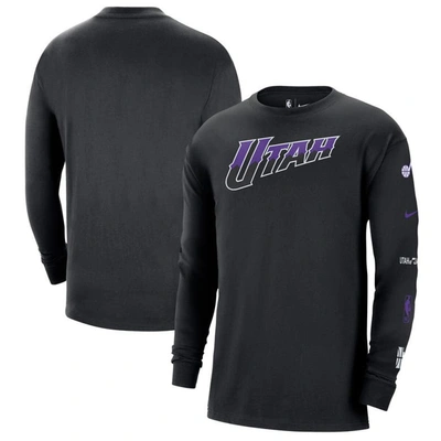 Nike Men's  Black Utah Jazz 2023/24 City Edition Max90 Expressive Long Sleeve T-shirt