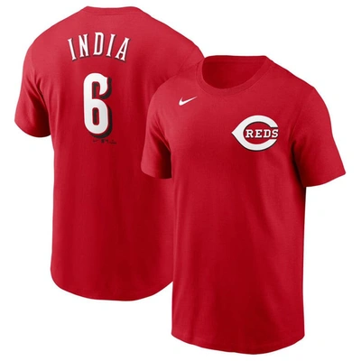 Nike Men's  Jonathan India Red Cincinnati Reds Player Name And Number T-shirt