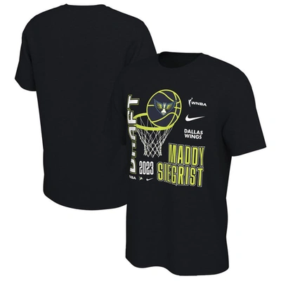 Nike Unisex  Maddy Siegrist Black Dallas Wings 2023 Wnba Draft Name & Number T-shirt