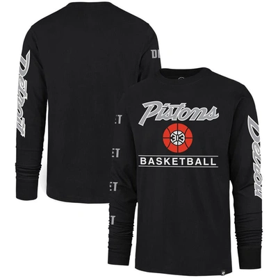 47 ' Black Detroit Pistons 2023/24 City Edition Triplet Franklin Long Sleeve T-shirt