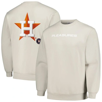 Pleasures Gray Houston Astros Ballpark Pullover Sweatshirt