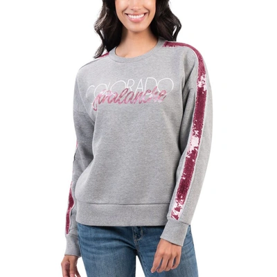 G-iii 4her By Carl Banks Gray Colorado Avalanche Penalty Box Pullover Sweatshirt