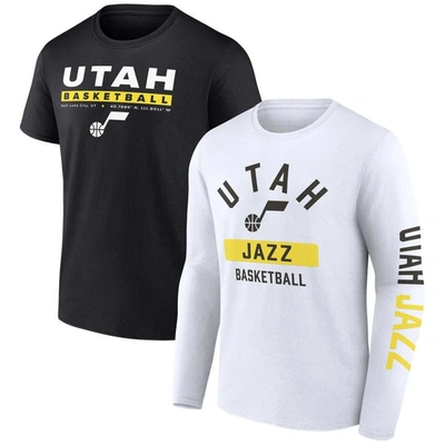 Fanatics Branded Black/white Utah Jazz Two-pack Just Net Combo Set