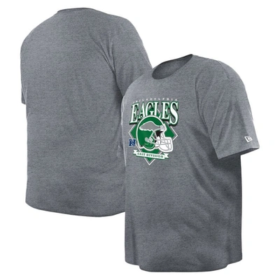 New Era Gray Philadelphia Eagles Big & Tall Helmet Historic Mark T-shirt