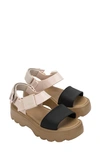 Melissa Kick Off Platform Sandal In Beige/ Black