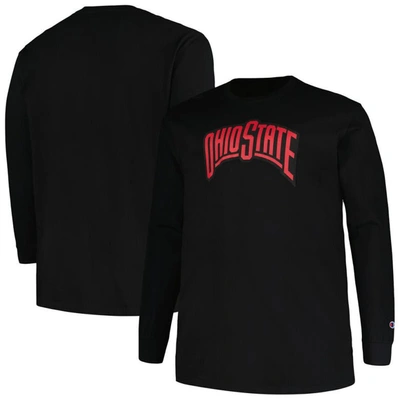 Profile Men's  Black Ohio State Buckeyes Big And Tall Pop Long Sleeve T-shirt