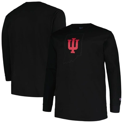 Profile Black Indiana Hoosiers Big & Tall Pop Long Sleeve T-shirt