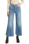 Frame Le Palazzo High Waist Crop Wide Leg Jeans In Wavey Mode