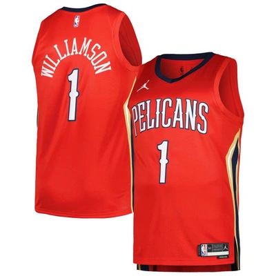 Jordan Brand Zion Williamson Red New Orleans Pelicans Swingman Player Jersey