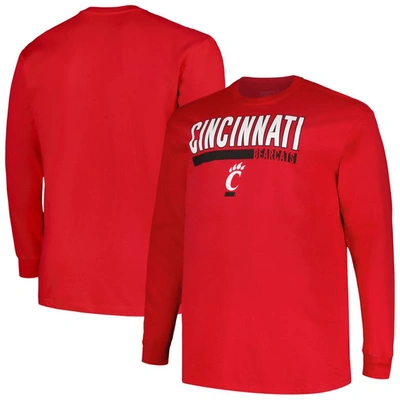 Profile Red Cincinnati Bearcats Big & Tall Two-hit Long Sleeve T-shirt