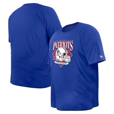 New Era Royal New England Patriots Big & Tall Helmet Historic Mark T-shirt