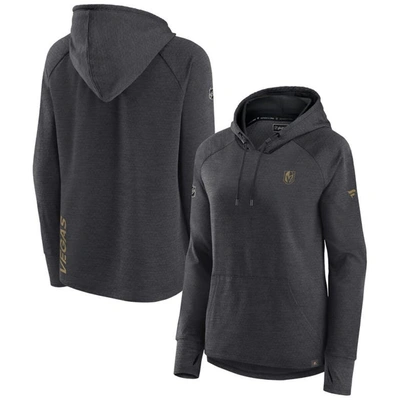 Fanatics Branded  Heather Charcoal Vegas Golden Knights Authentic Pro Pullover Hoodie