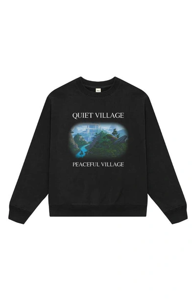 Museum Of Peace And Quiet X Disney 'the Lion King' Quiet Village Cotton Graphic Sweatshirt In Black